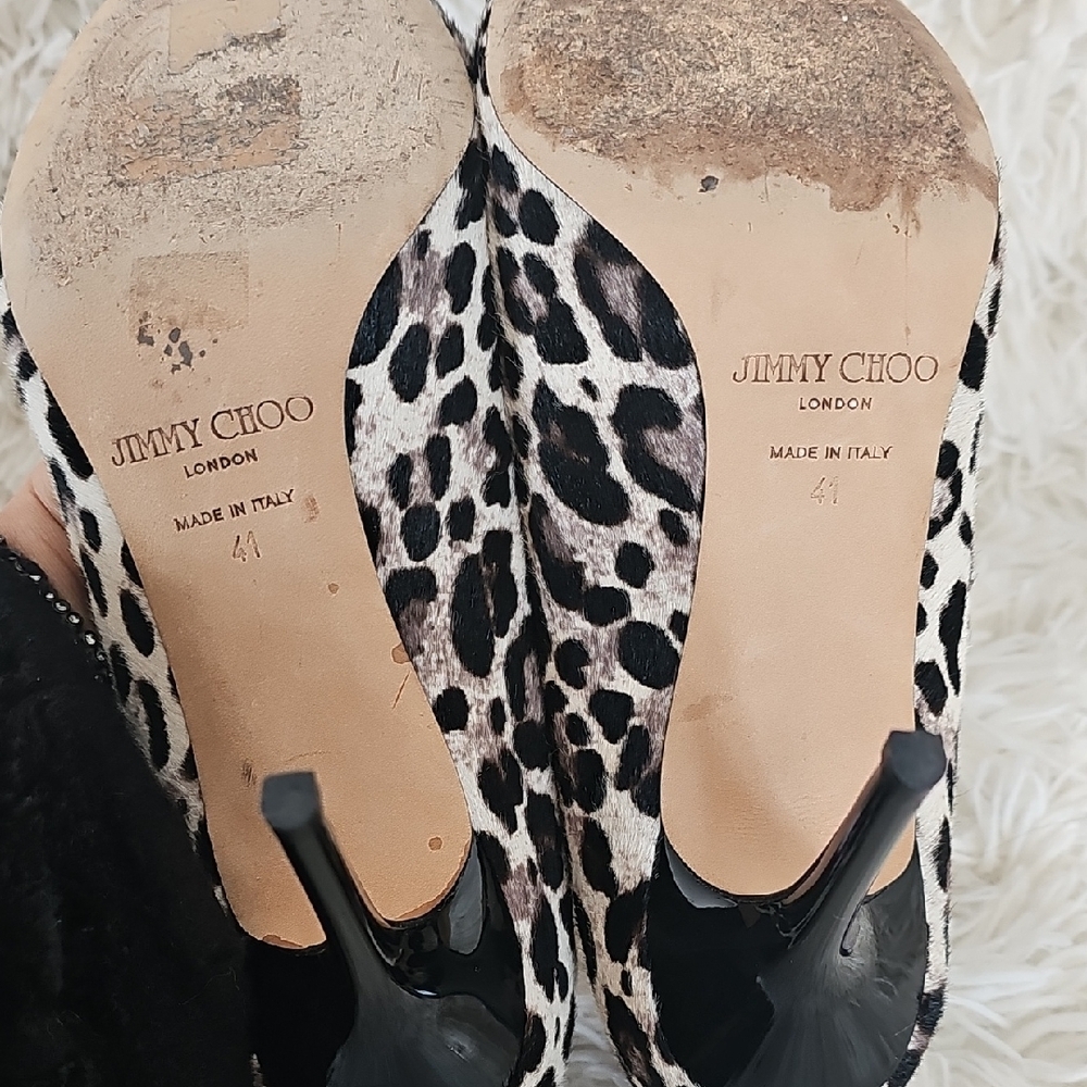 Jimmy Choo Leopard and Black Heels - Picture 13 of 14